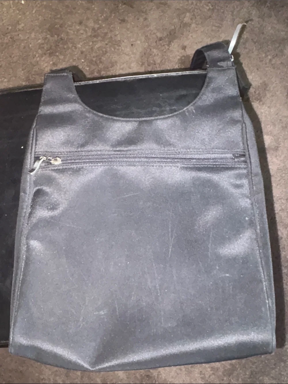Prada Black Nylon Messenger Bag with Front Flap Pocket